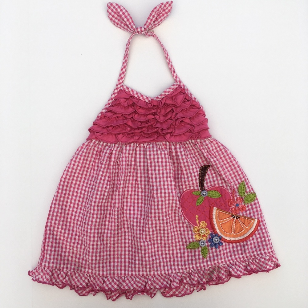 Little Girls 12 Month Summer Dress Halter Top Pink